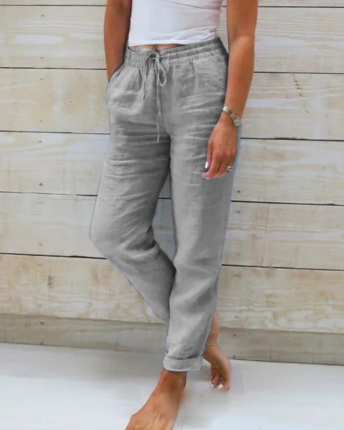 Classic Linen Drawstring Pants