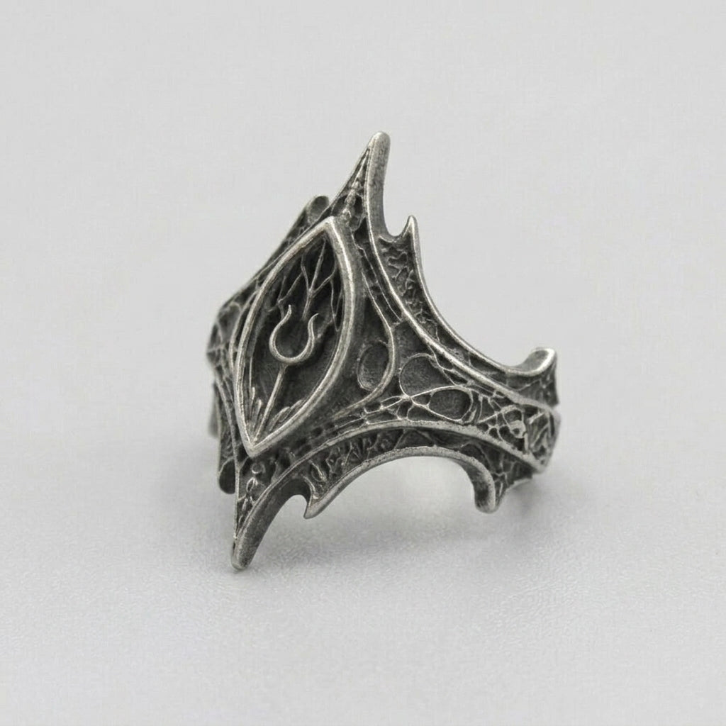 Obsidian Spear Crown Ring