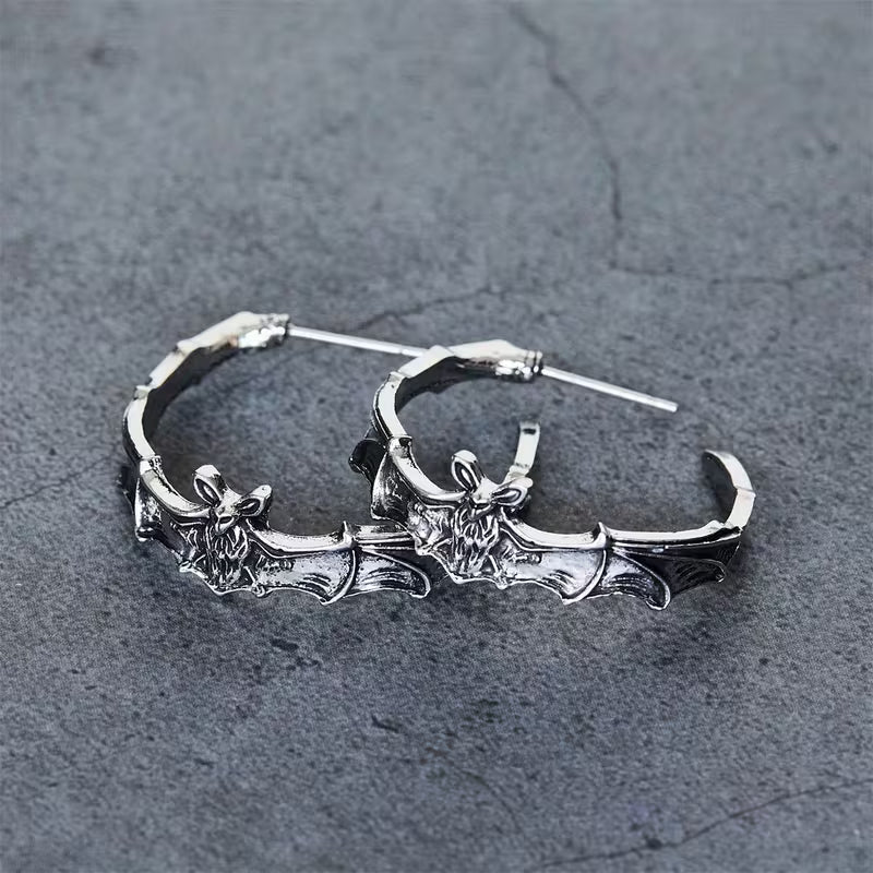 Circular Bat Earrings