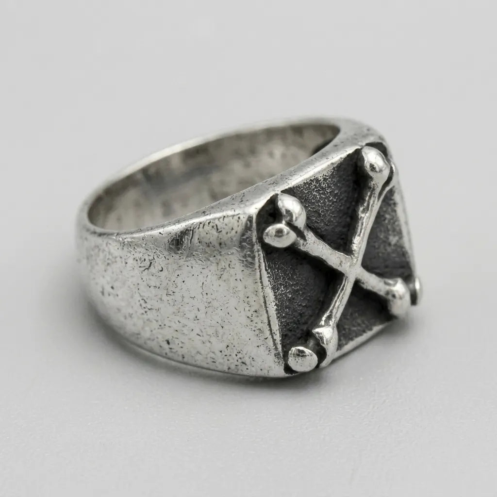 Crossed Bones Statement Signet Ring