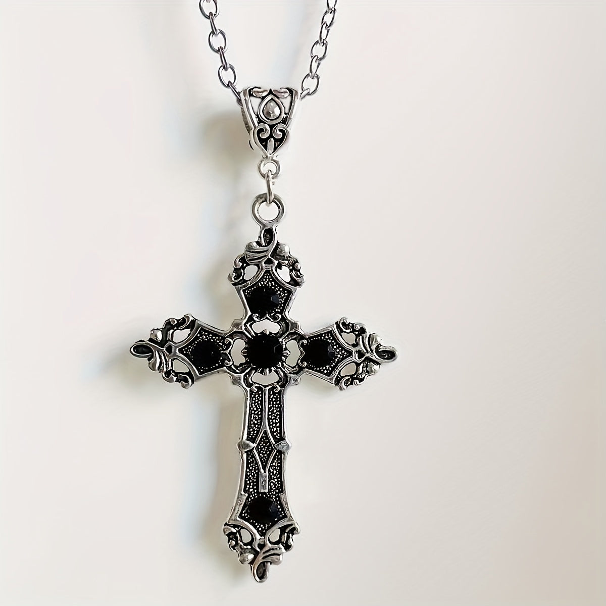 Minimalist Gothic Cross Necklace