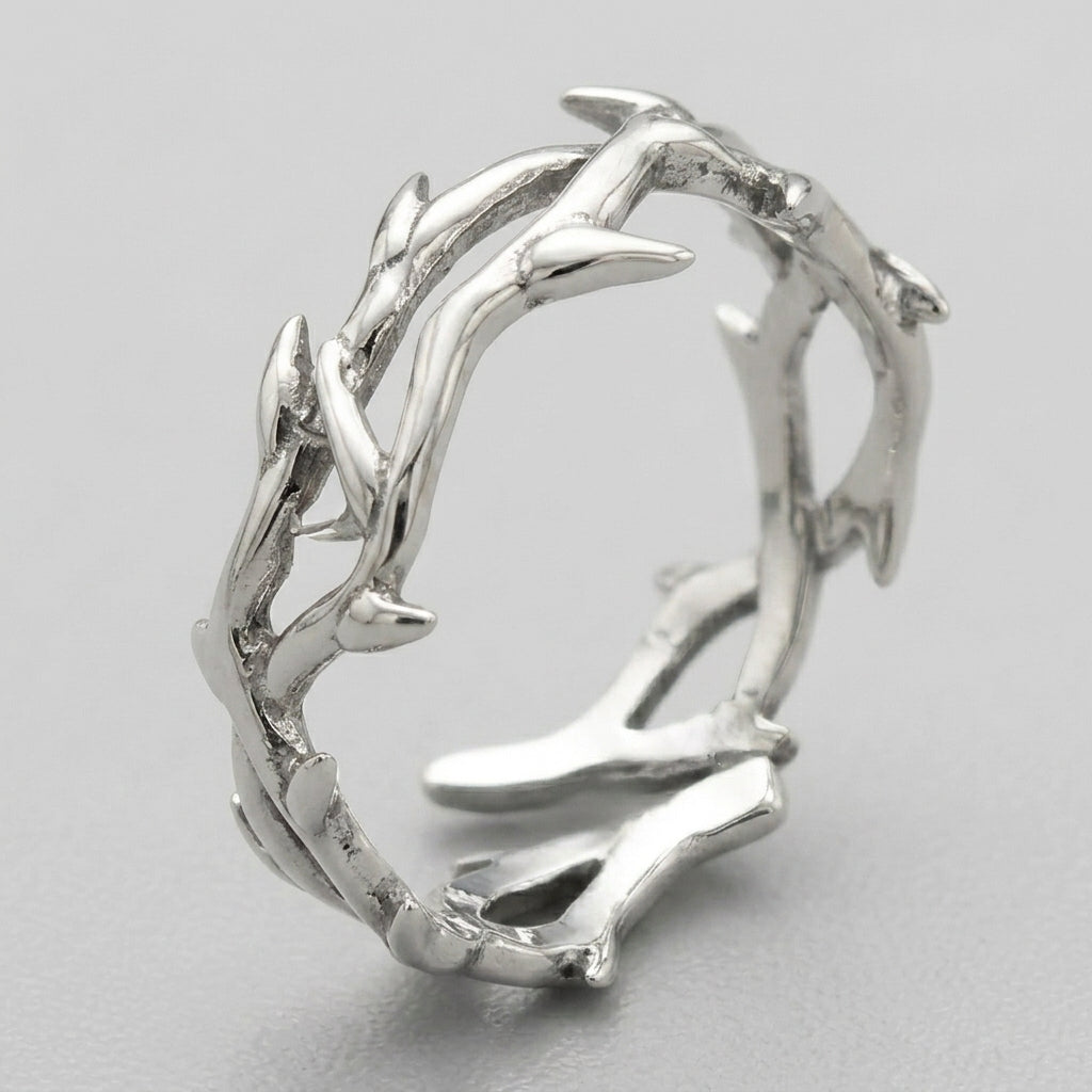 Goth Rose Thorn Ring