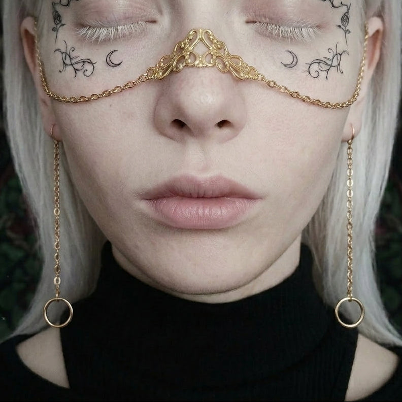 Nose Chain Akasha Filigree Face Jewelry
