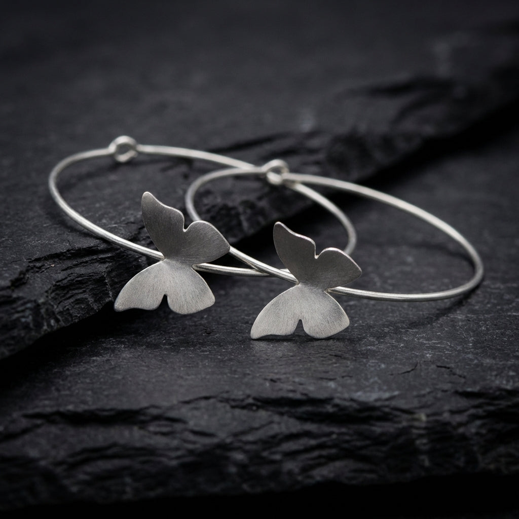 Bohemian Butterfly Hoop Earrings 69315542