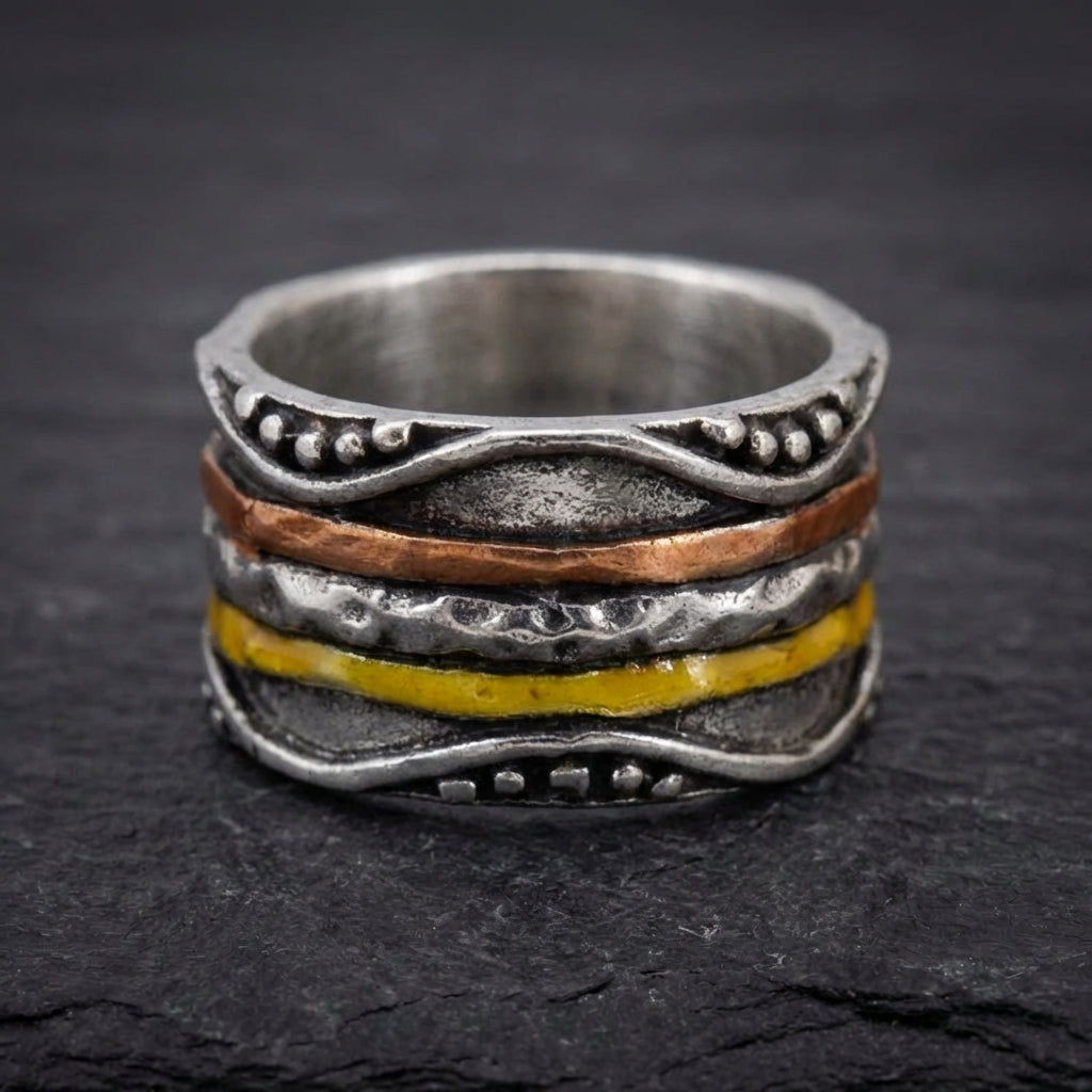 Bohemian Layered Metal Ring 17479145