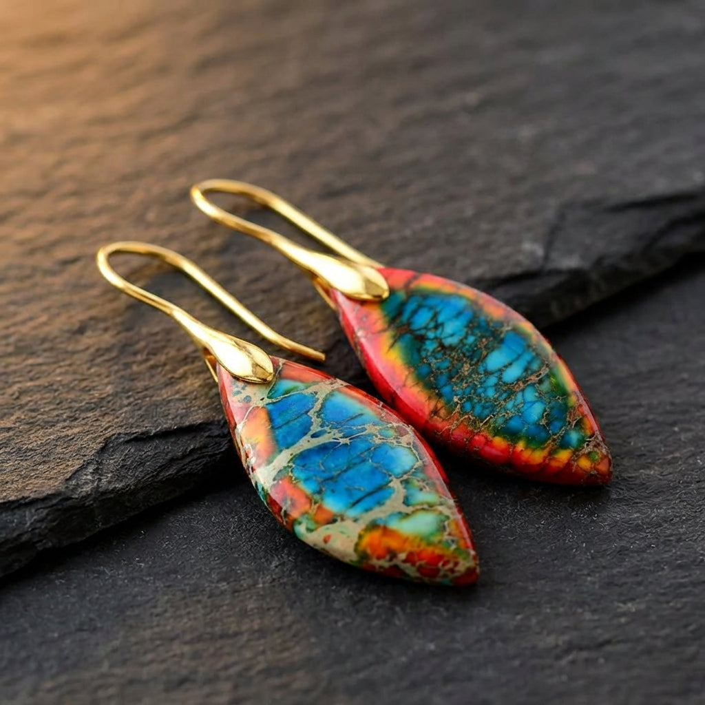 Bohemian Stone Drop Earrings 99567906
