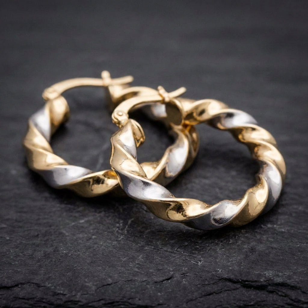 Classic Twisted Hoop Earrings 74572725