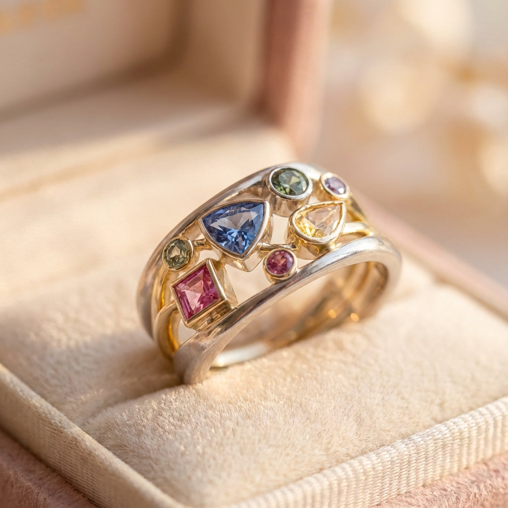 Colorful Gemstone Statement Ring