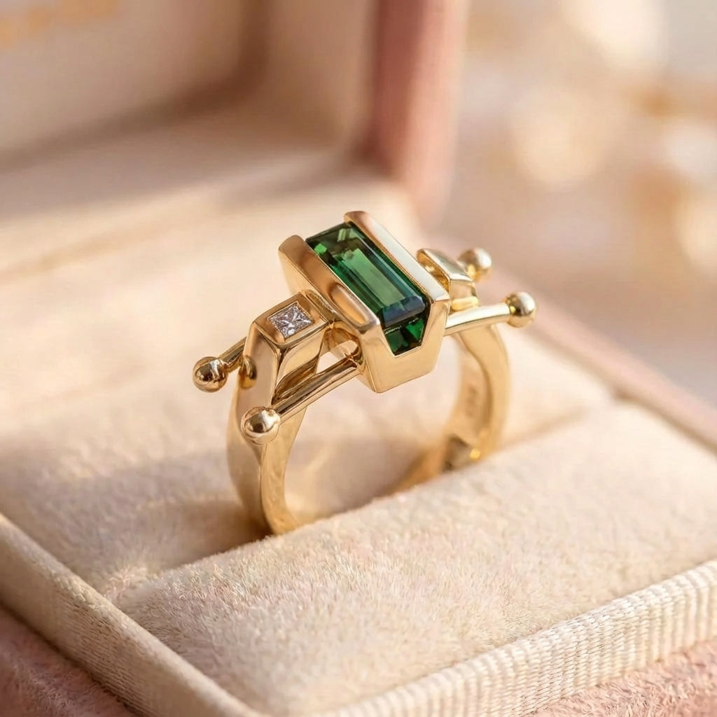 Delicate Artisan Gold Ring