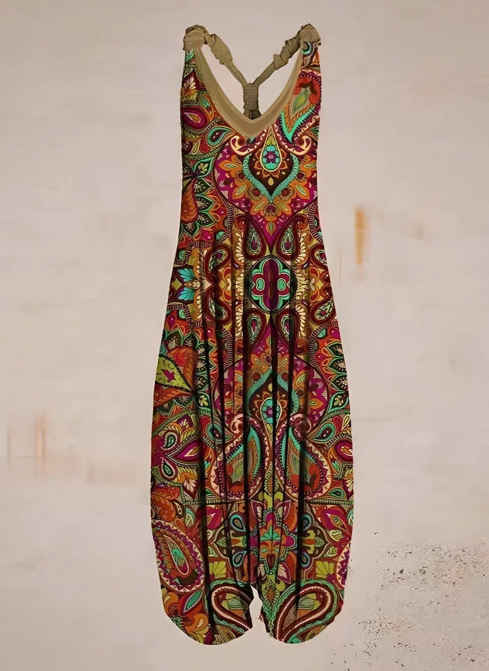 Romper Multicolor With Paisley Design