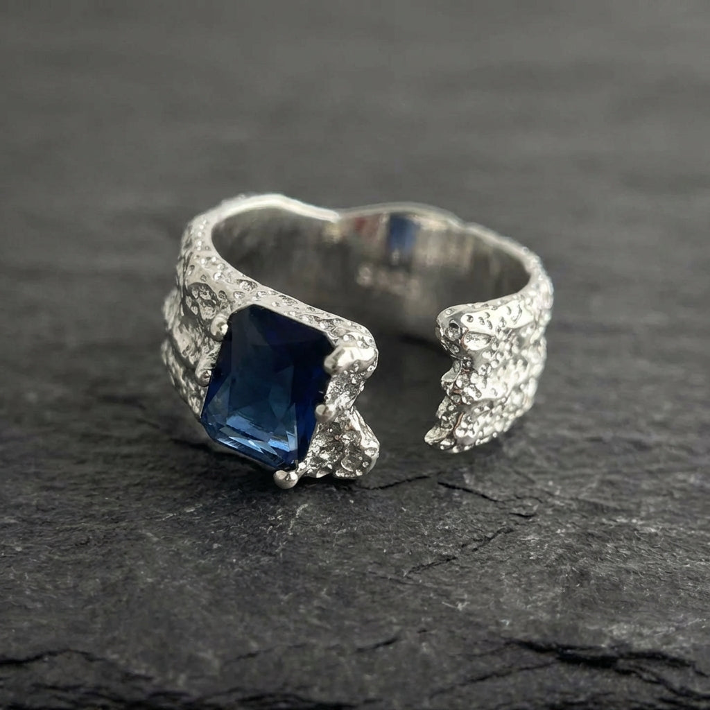 Elegant Blue Cz Ring 32273012