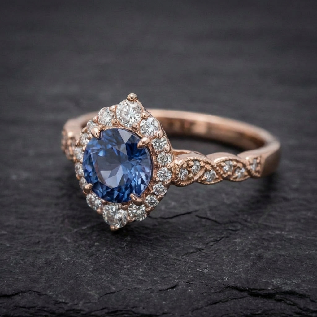 Elegant Blue Sapphire Ring 22613921
