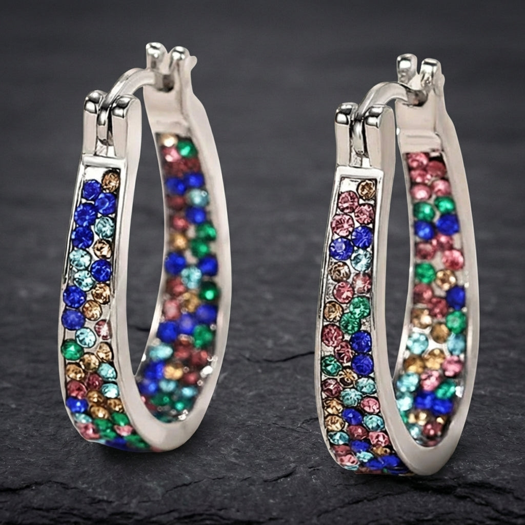 Elegant Colorful Crystal Earrings 35513985