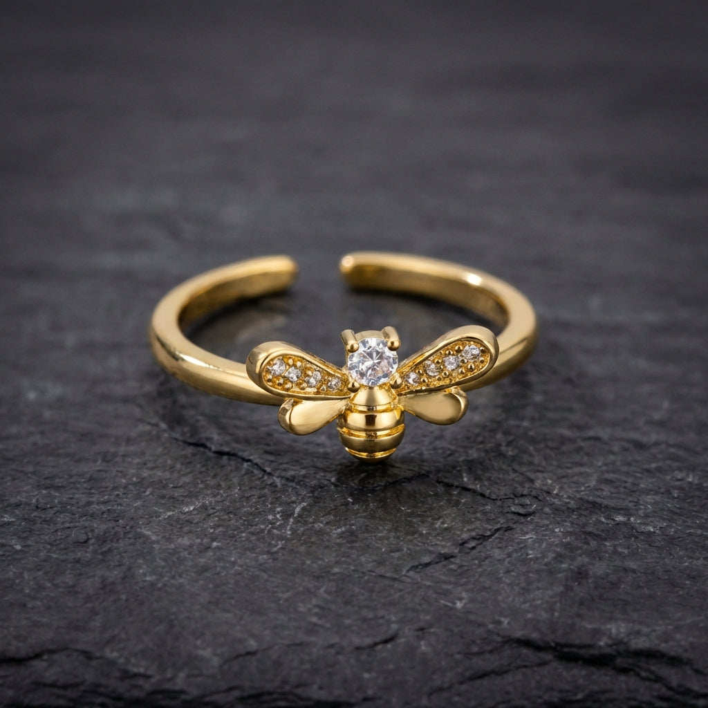 Elegant Crystal Bee Ring 03158968