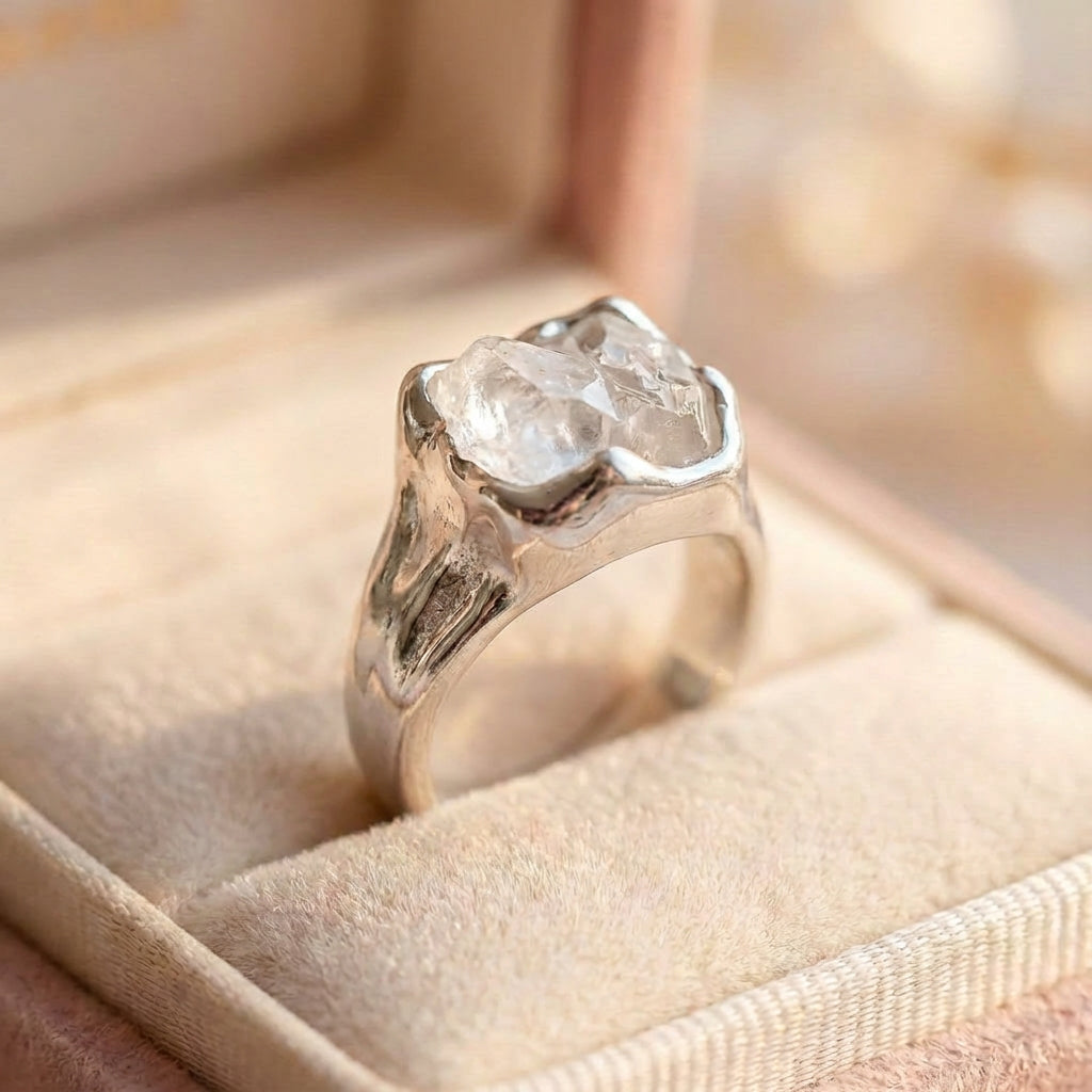 Elegant Crystal Quartz Ring