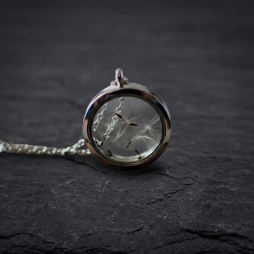 Elegant Dandelion Wish Locket