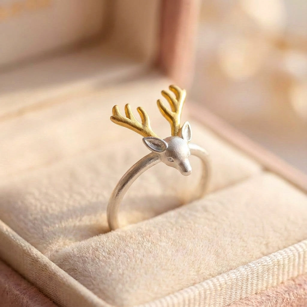 Elegant Deer Antler Ring