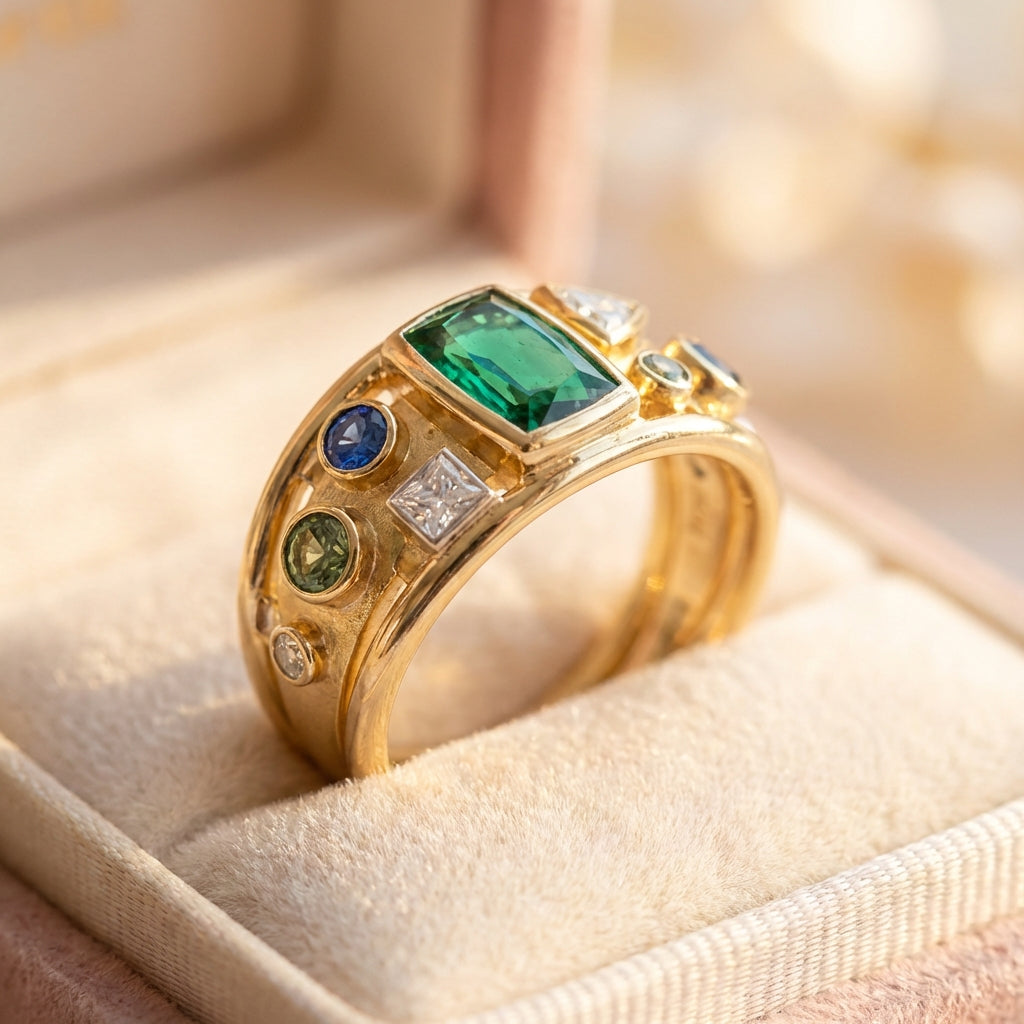 Elegant Emerald Gemstone Ring