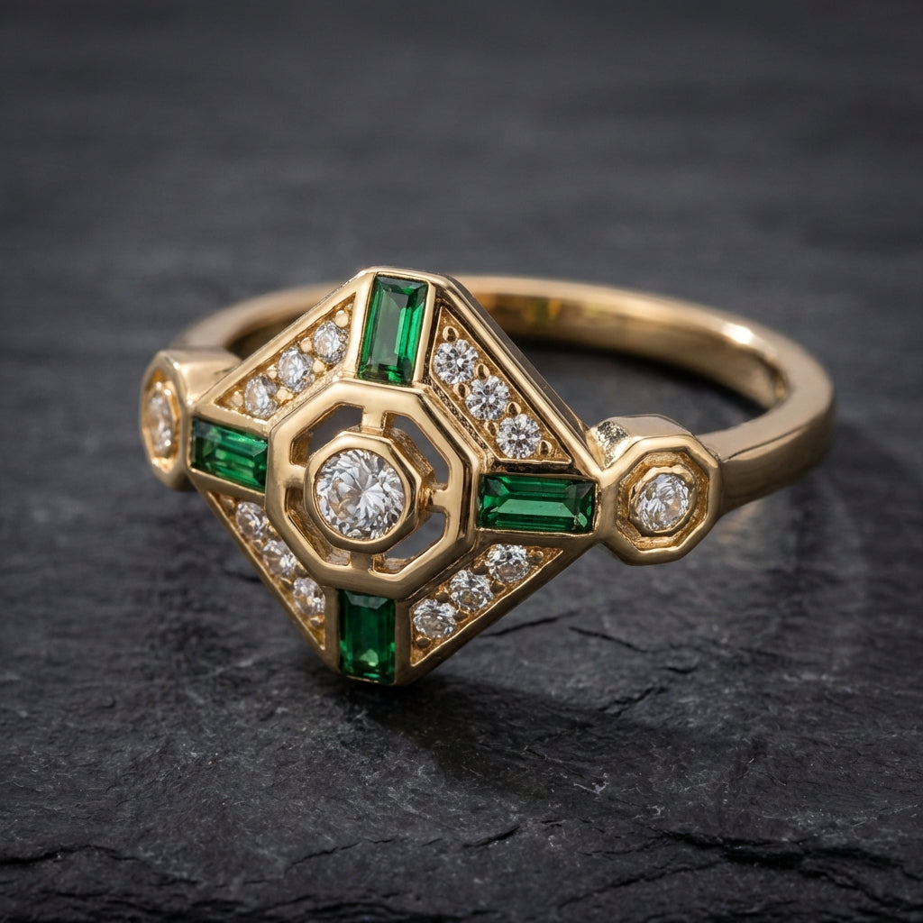 Elegant Emerald Palace Ring 49438127