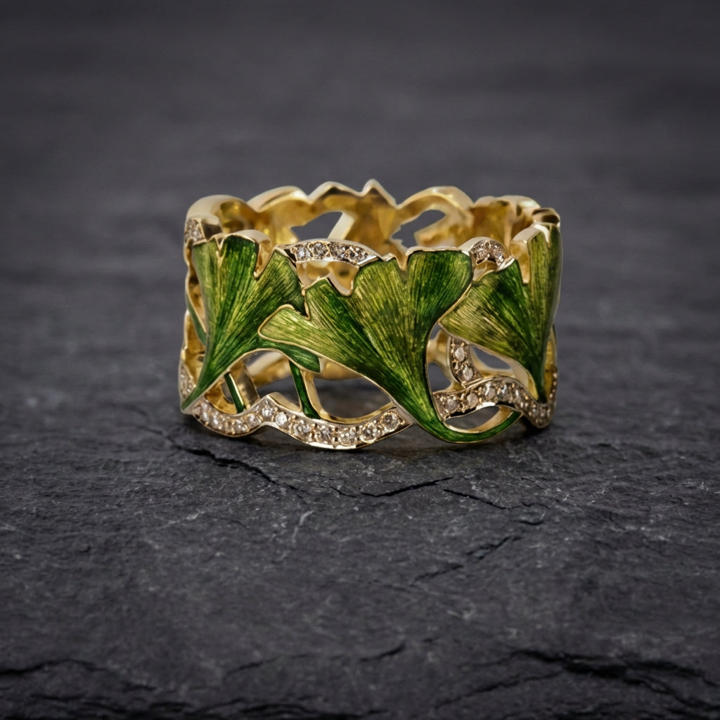 Elegant Gingko Leaf Ring 83182645