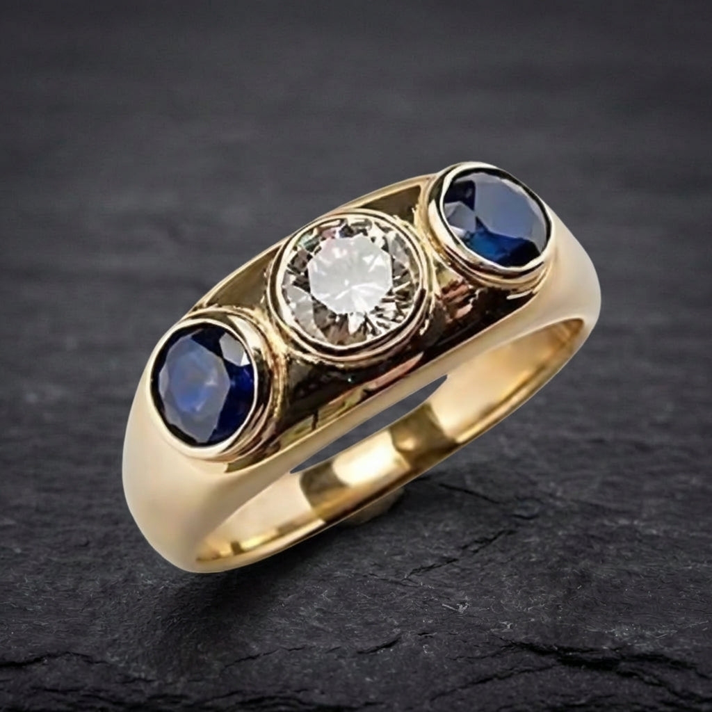 Elegant Gold Sapphire Ring 60505316