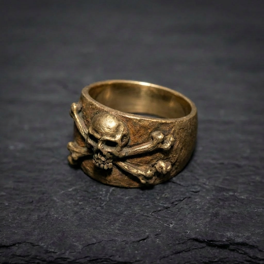 Elegant Gothic Skull Band Ring