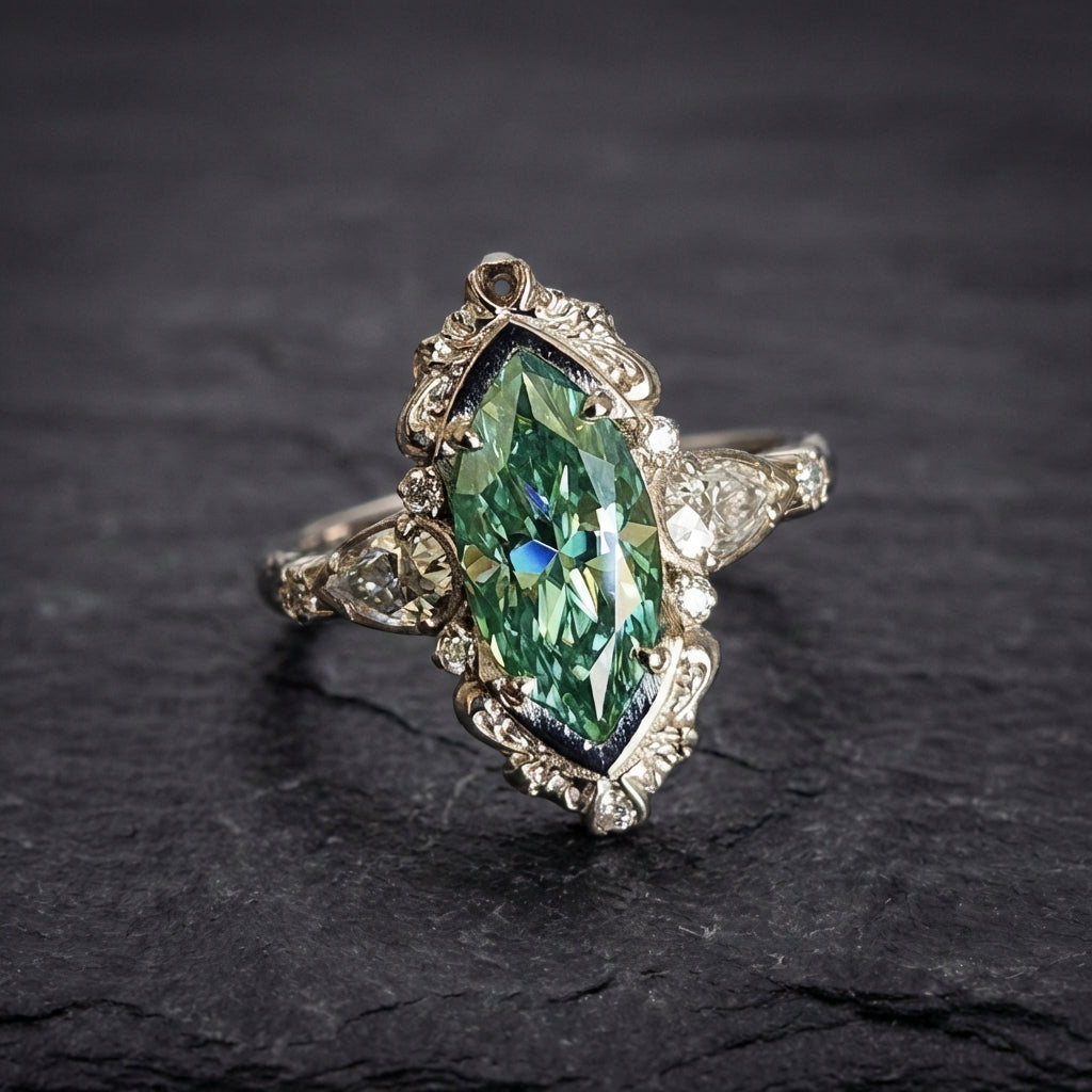 Elegant Green Stone Ring 46294183