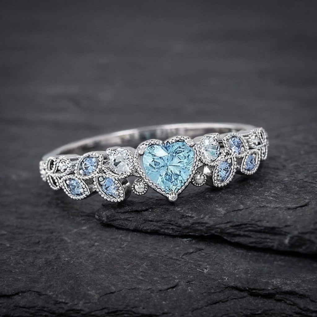 Elegant Heart Leaf Ring 76007449