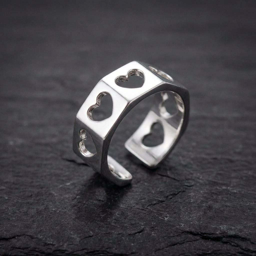 Elegant Heart Sterling Ring 67865285