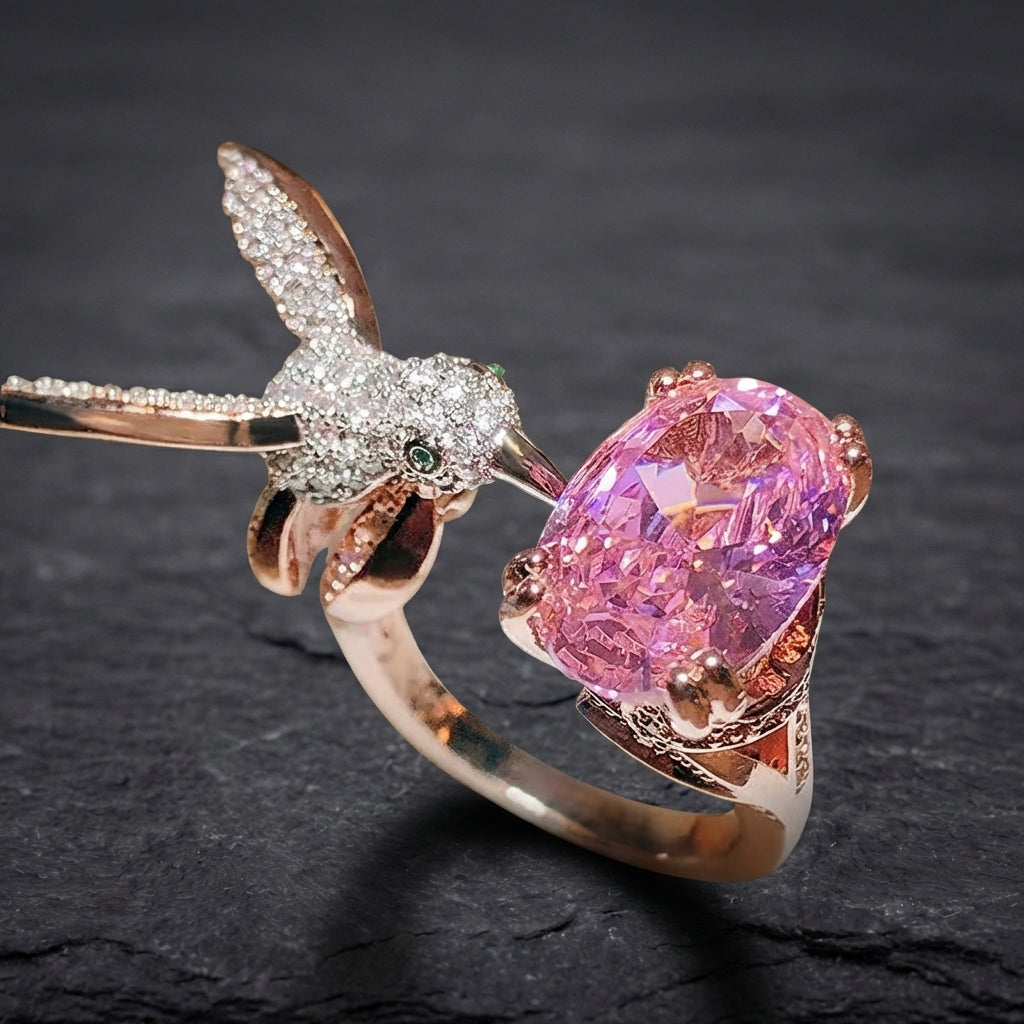 Elegant Hummingbird Pink Ring 72951628