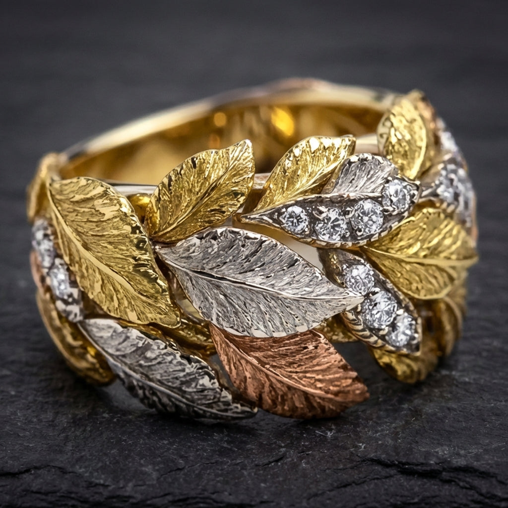Elegant Leaf Statement Ring 81300465