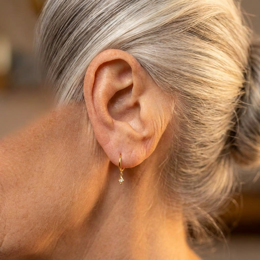 Elegant Minimalist Gold Drop Huggie Earrings