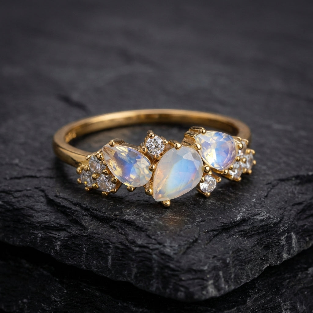 Elegant Moonstone Crystal Ring 35056657