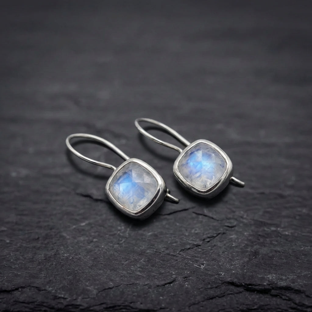 Elegant Moonstone Square Drop