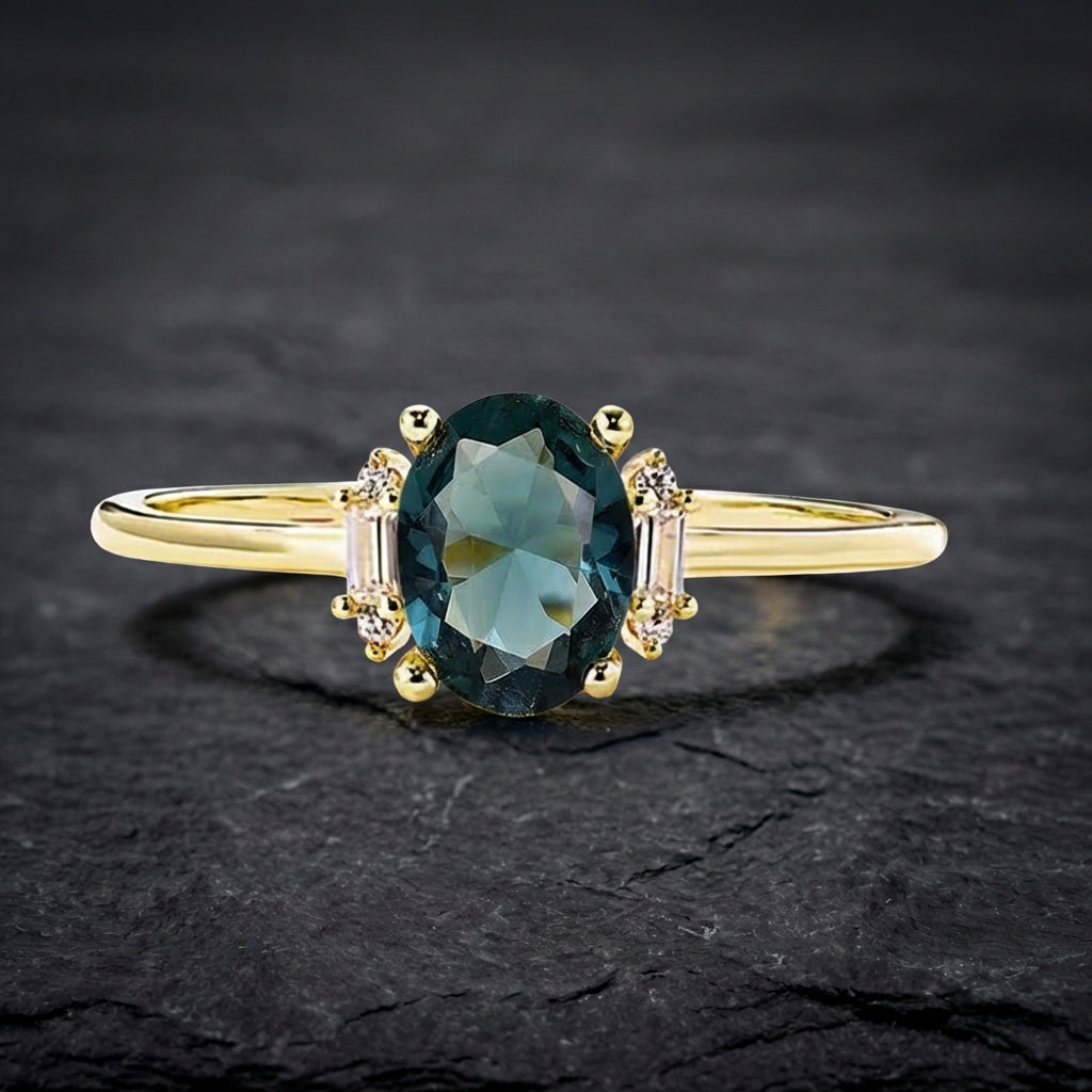 Elegant Oval Sapphire Ring 48199338