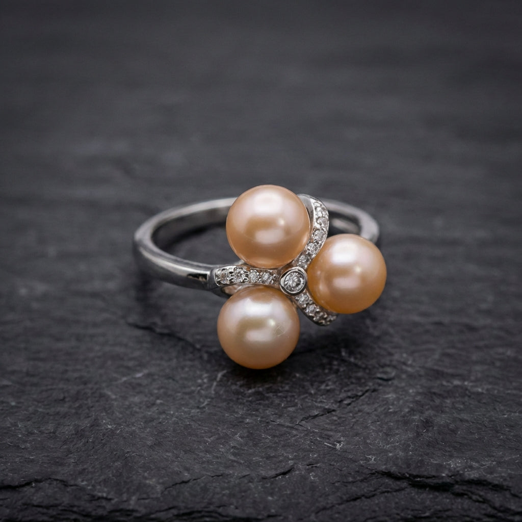Elegant Pearl Statement Ring 76358907