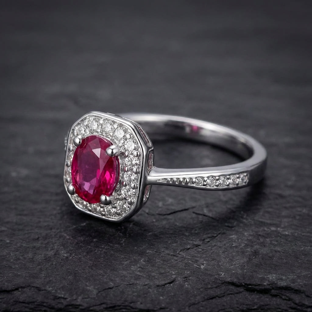 Elegant Ruby Diamond Ring 99348621