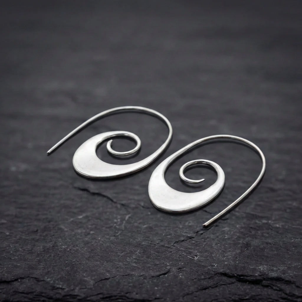 Elegant Swirlstream Silver Drops
