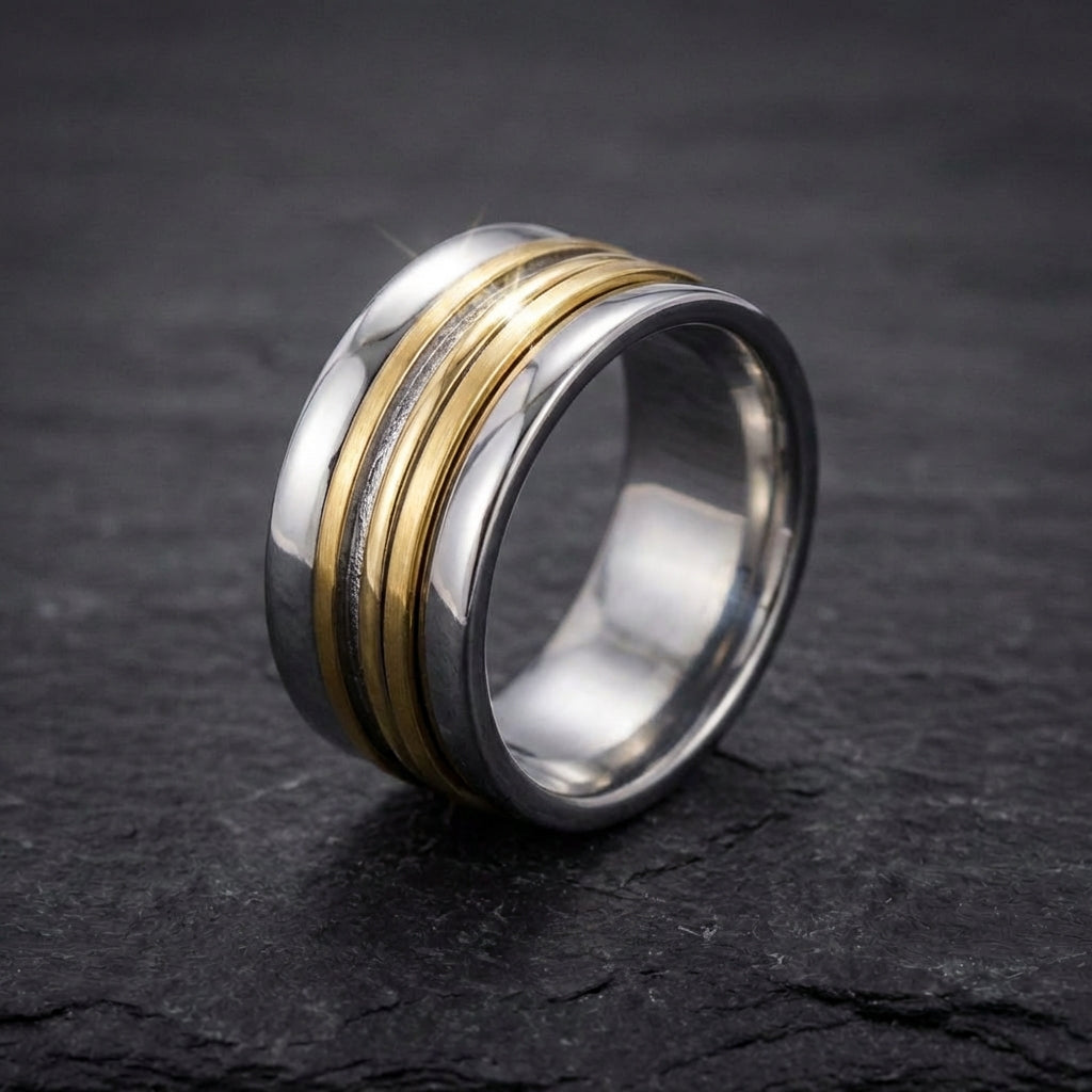 Elegant Two Tone Wire Ring 42955561