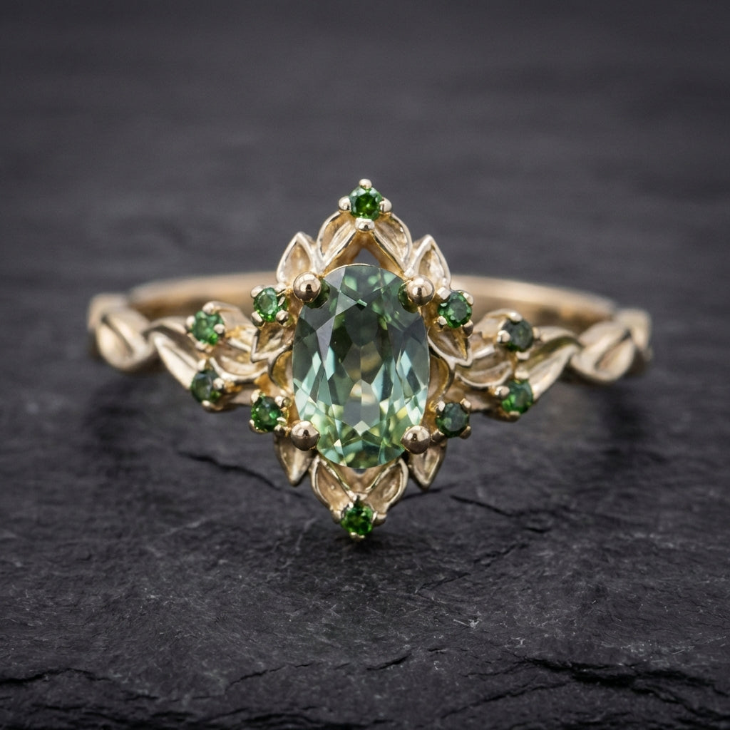 Elegant Zircon Flower Ring 42590915