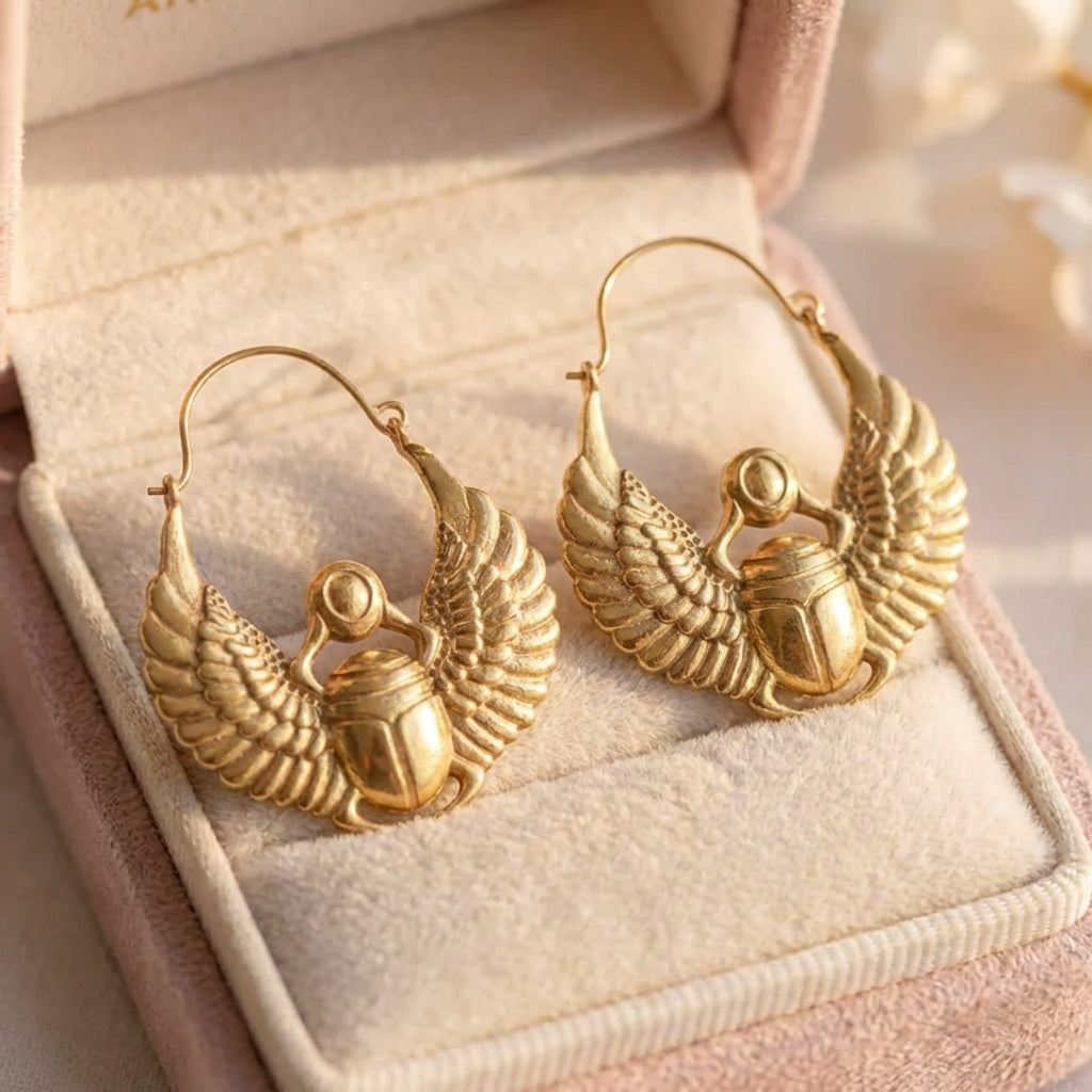 Vintage Gold Wing Earrings