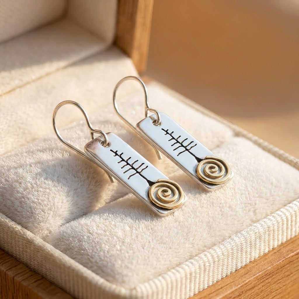 Handmade Spiral Drop Earrings