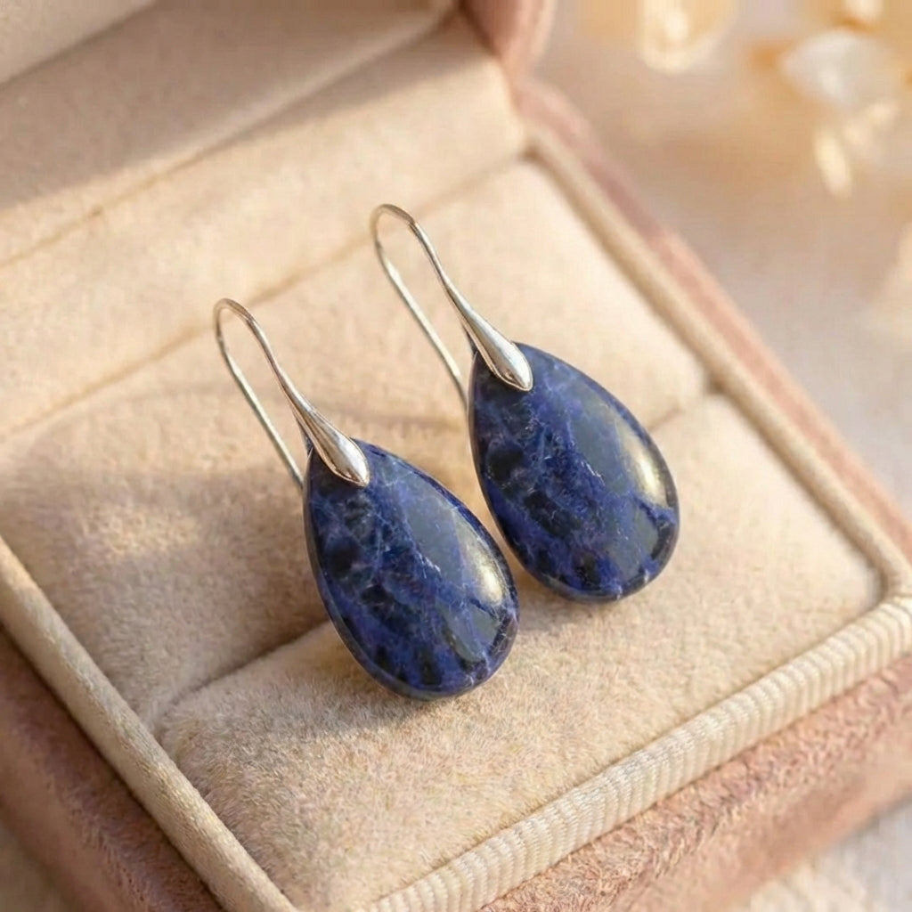 Vintage Blue Stone Earrings