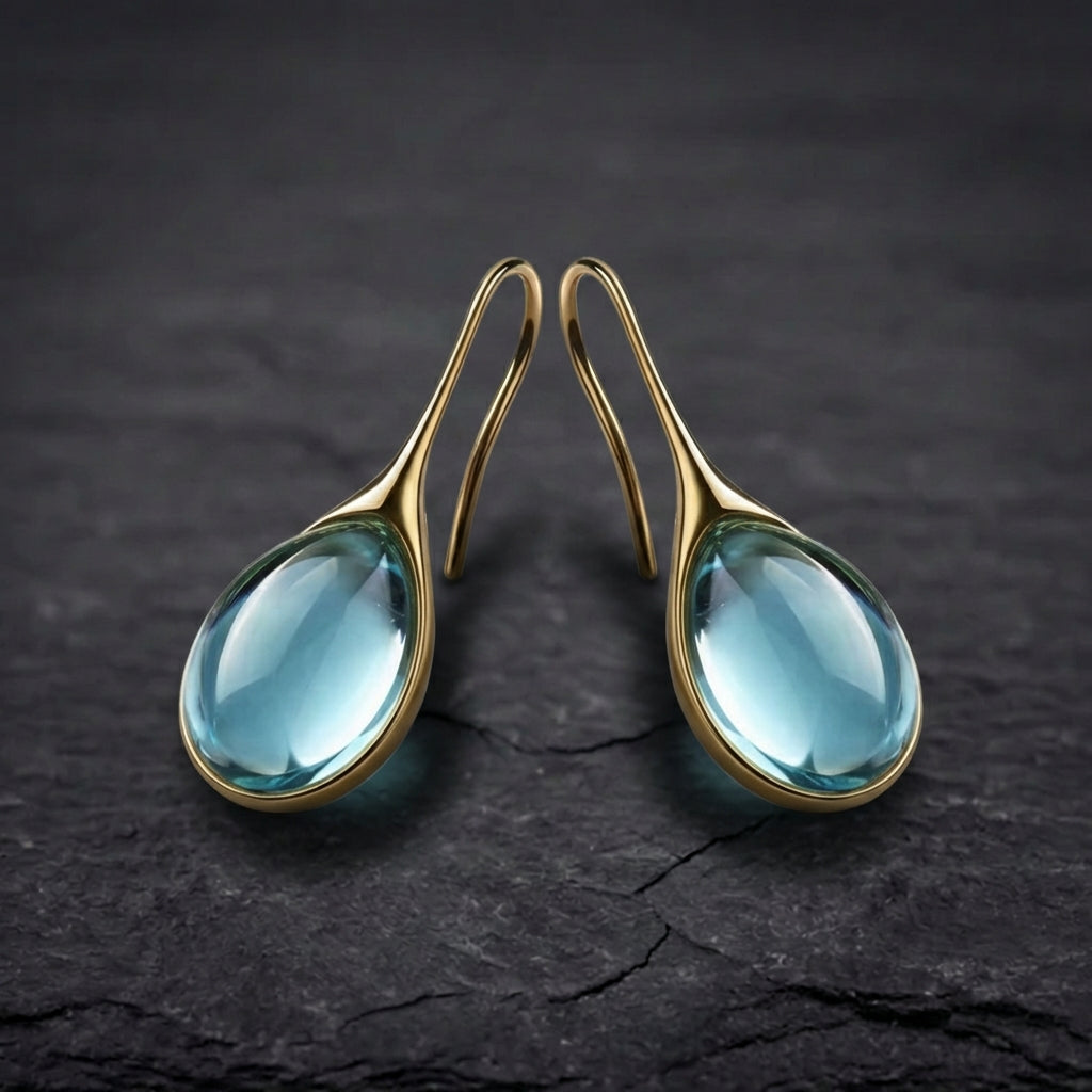 Crystal Drop Earrings In Gold And Silver