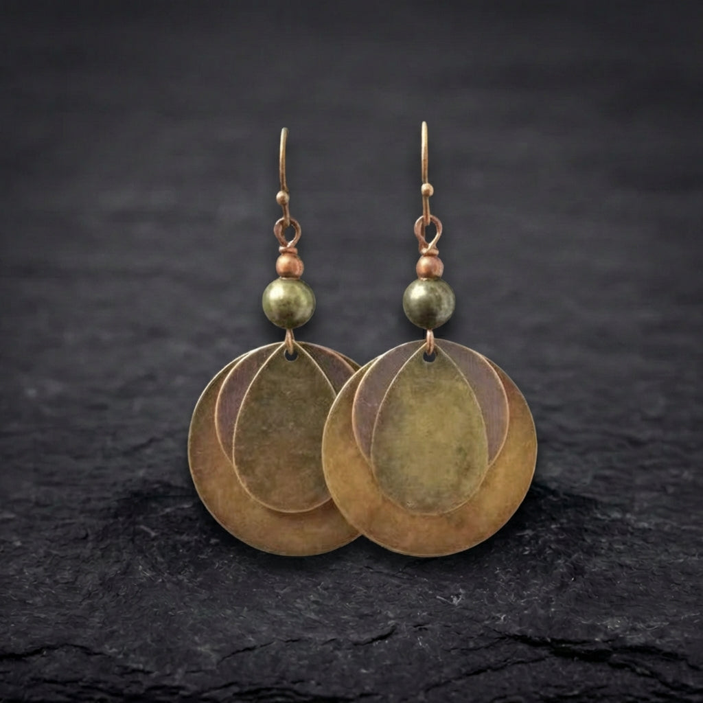 Vintage Beaded Hook Dangle Earrings