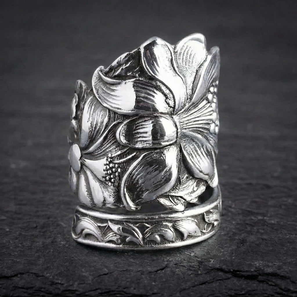 Vintage Lily Flower Ring 91671651