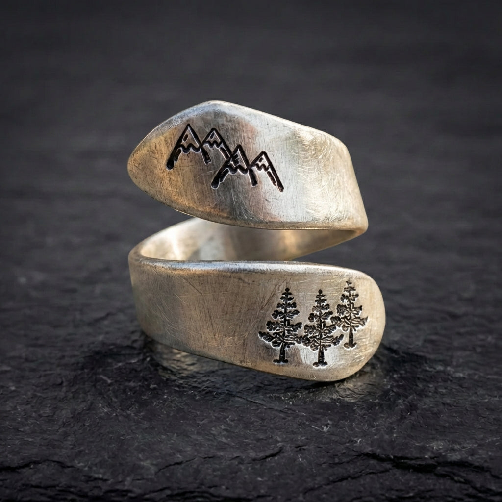 Vintage Mountain Forest Ring 76478680
