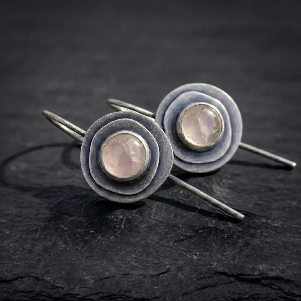 Vintage Rose Quartz Earrings 96803694
