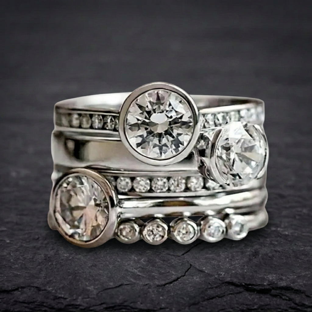 Elegant Crystal Statement Ring 54853930
