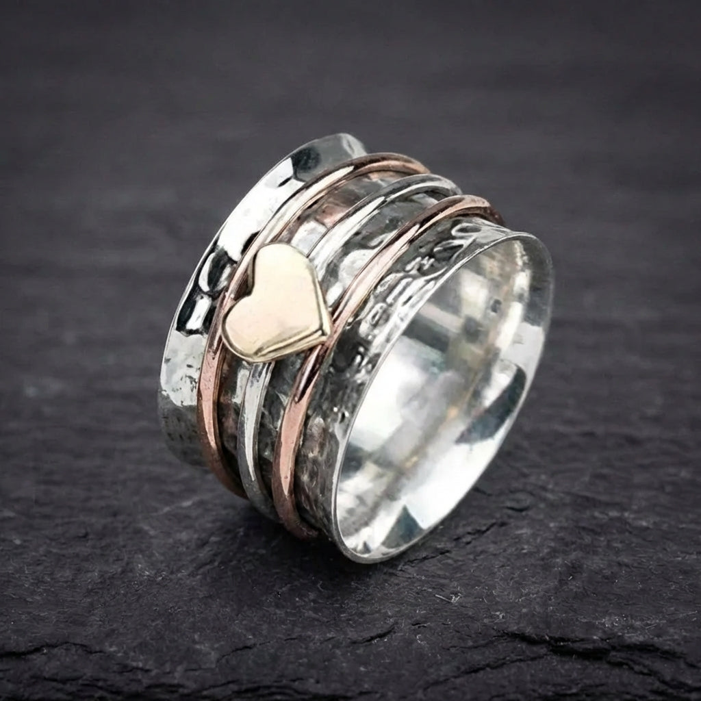 Elegant Spinner Heart Ring 83076908